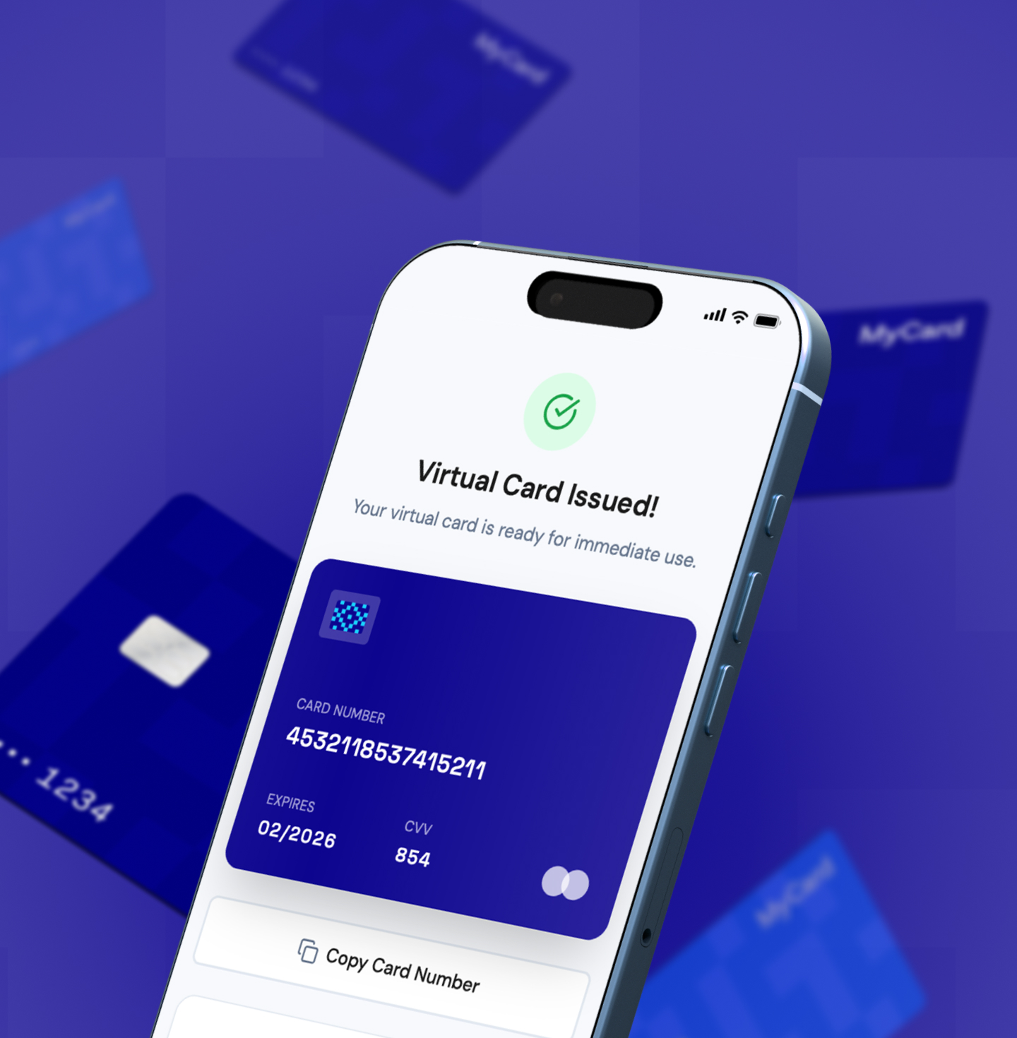 Virtual Card Issued